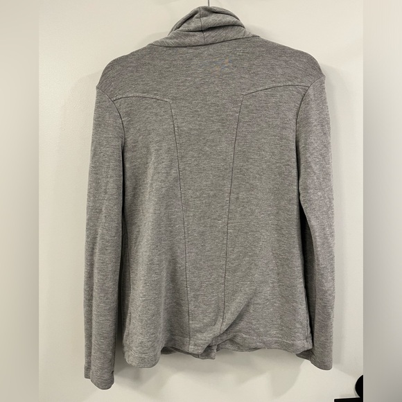 Asymmetrical Grey Zip Cardigan - Picture 4 of 4